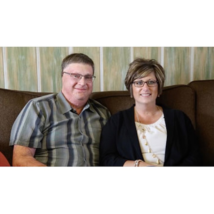 David Brent Bowers (47), who was injured in an explosion at work, and wife Carly Dougherty Bowers (42) of Lagoda, Indiana, share their story of survival and treatment.