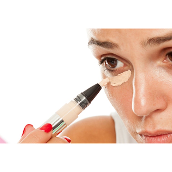 Woman Covering Undereye Circles