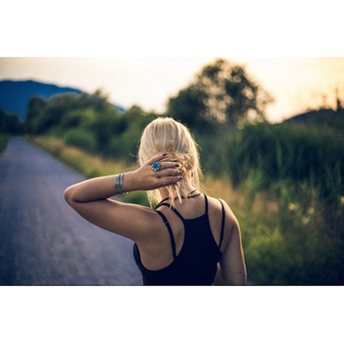 Woman Touching Hair