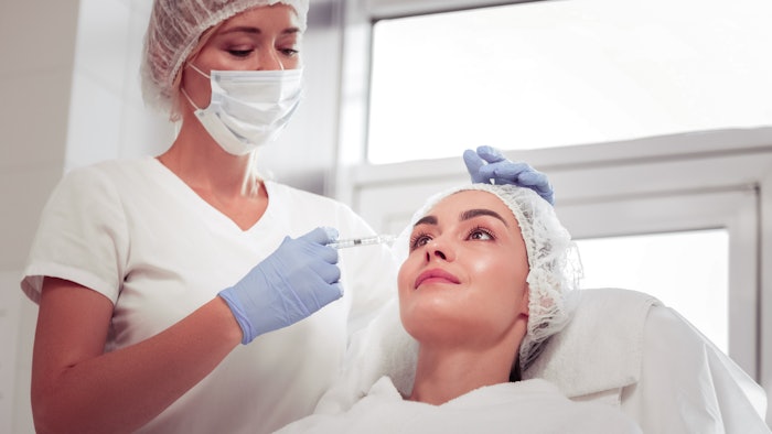 Woman getting injections