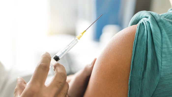 Person getting vaccinated
