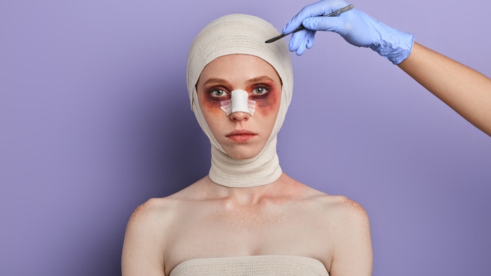 woman getting plastic surgery