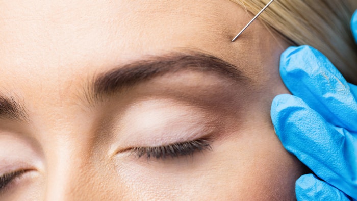 Woman getting Botox injections