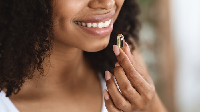 Woman with supplement