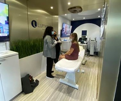 An inside view of the LuMobile.