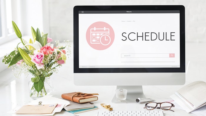 Computer with schedule up