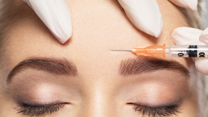 Woman getting botox