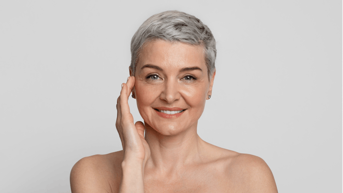 Monopolar RF treatment results in facial skin tightening, lifting and contouring.