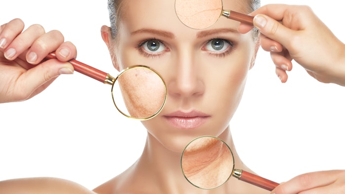 Woman evaluation skin