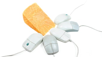 computer mice around cheese