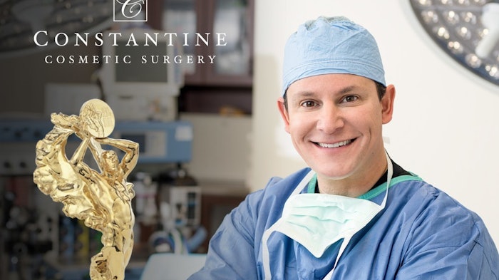 Dr. Steven T. Constantine and the Best of State Statue.