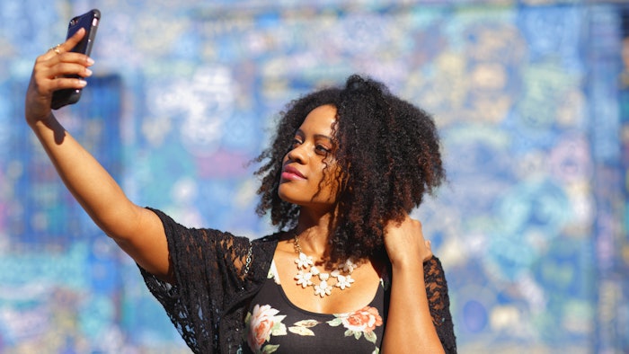 Woman taking a selfie