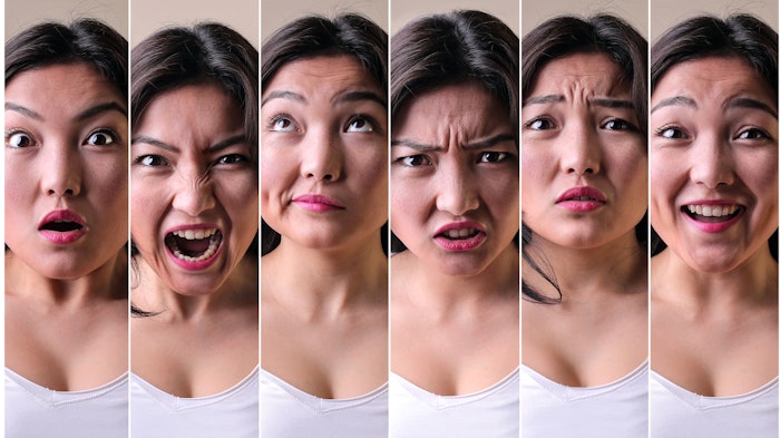 Women showing different expressions