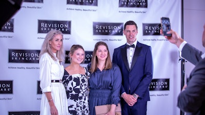 Pictured from left to right: Maria Carell CEO of Revision Skincare; Grace Pratt, product and education director at Barefaced; Kelsey Watson, Community Manager at Barefaced; Chris Murray VP of strategic partnerships at Revision Skincare