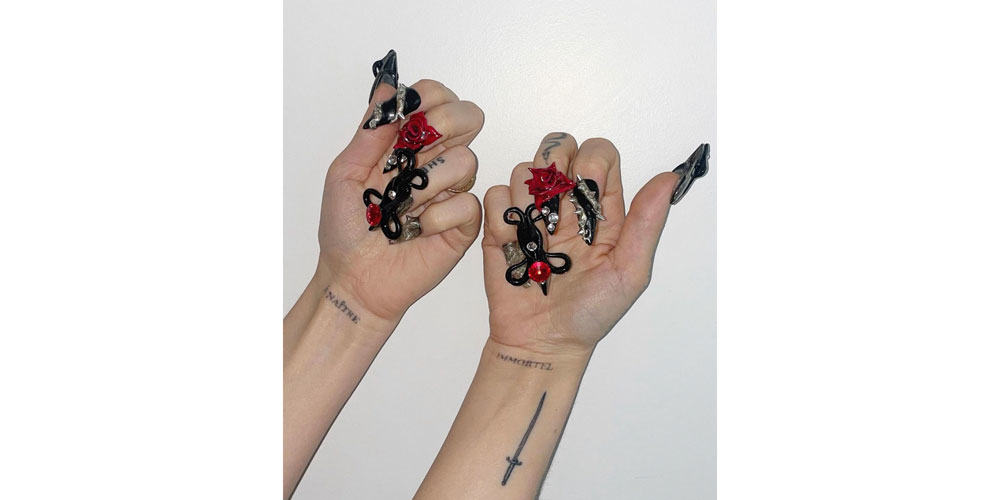 Dove Cameron, nails by Juan Alvear