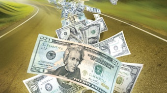 American dollars moving down a street