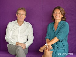 Founder and chairman Tim Eaves (left) relinquished his responsibilities as Quadpack CEO to Alexandra Chauvigné so that he can step into the newly created position of chief impact officer.