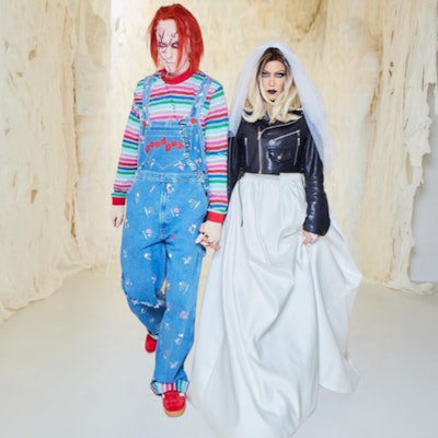 Travis Barker and Kourtney Kardashian-Barker as Chucky and his bride.