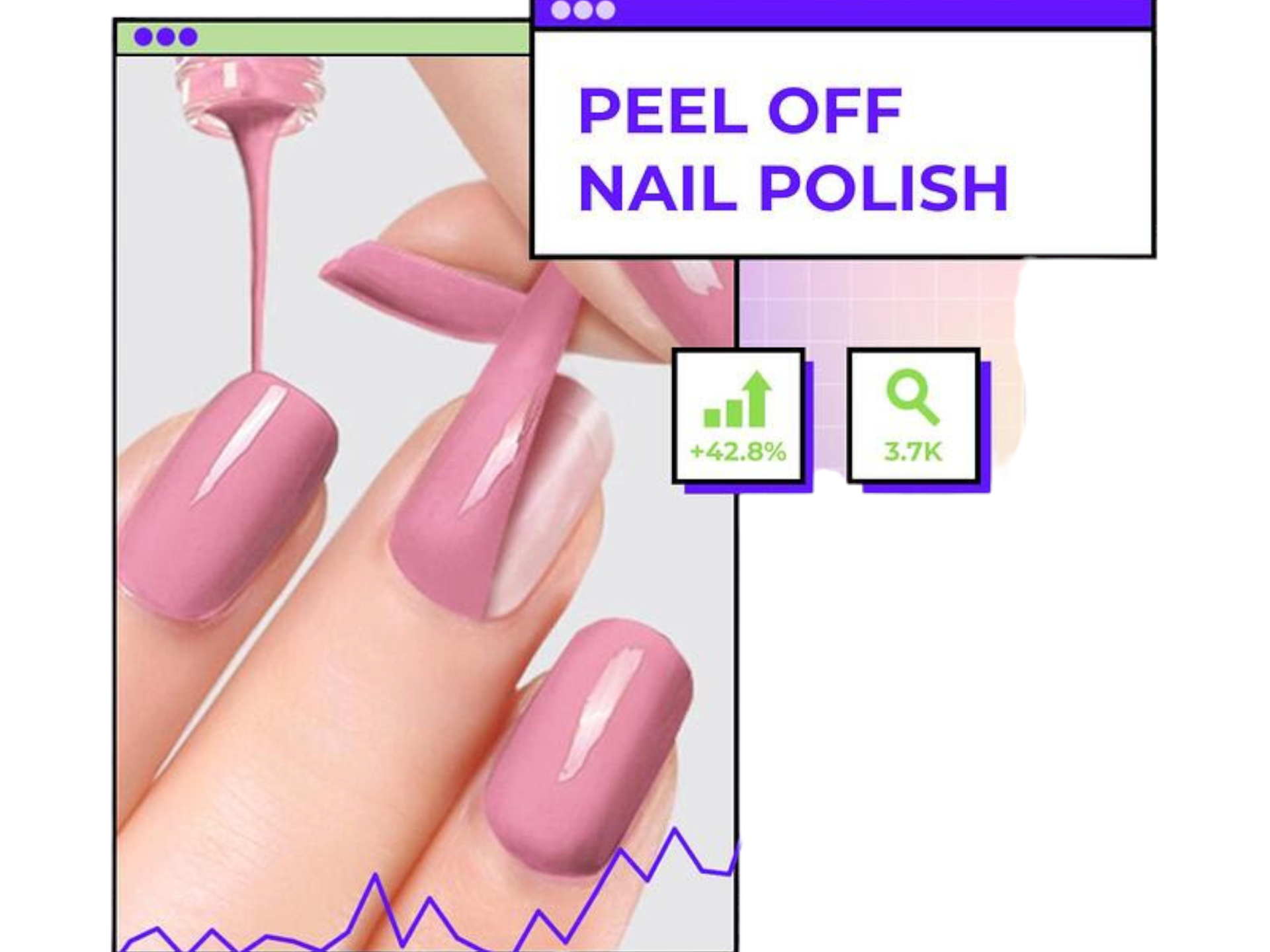 Peel off nail polish grows in popularity.