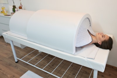 Infrared sauna dome for slimming.