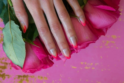 Triangle French tip nail design