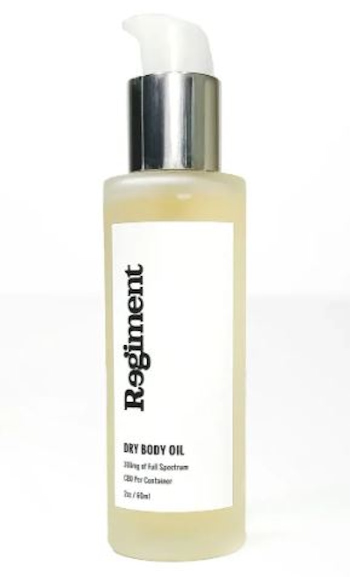 Regiment's CBD Dry Body Oil Soothes Skin with Help from Hemp-Derived Cannabidiol