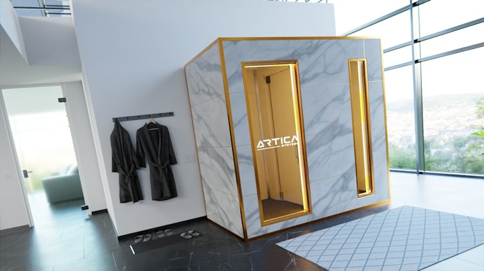 Artica Systems' cryotherapy chambers come with real material finishes and dozens of configurations.
