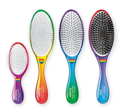 Categorized by the color of their handles, these OG Pride Brushes vary by bristle size and hair type, making it easy for stylists to find the perfect fit for all of their clients.