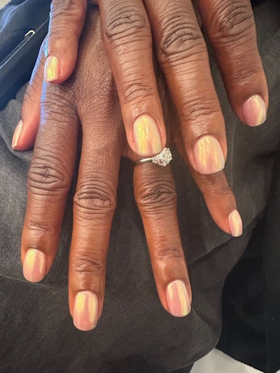 Nail artist Kim Truong (@kimkimnails) created Viola Davis' Met Gala nail look using products from CND.