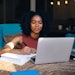 black woman taking virtual online education course