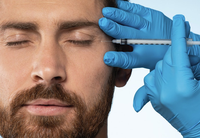 man receiving eye rejvenation injection
