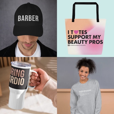 The curated styles, which include hats, travel mugs and cozy sweats, are designed with beauty professionals in mind and proceeds support initiatives critical to the beauty industry.