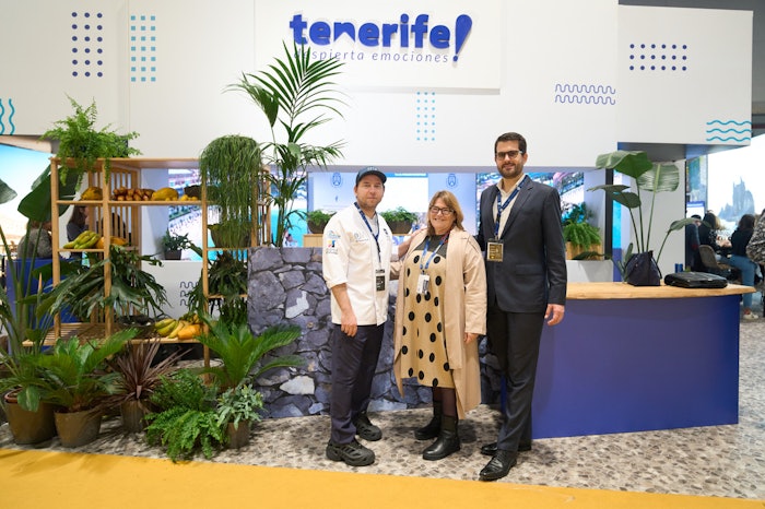 Diego Schattenhofer (chef, Taste 1973 Restaurant - Tenerife) , Marichu Fresno (researcher from the Instituto Canario de Investigaciones Agrarias) and Alfonso Álvarez-Prieto (general manager, and founder of Scentmate by dsm-firmenich).