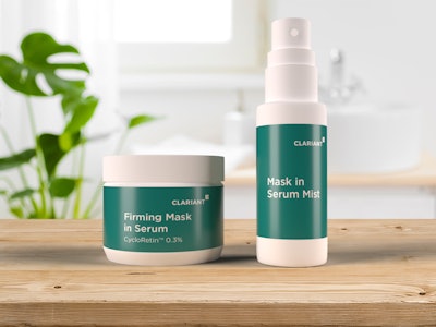 Clariant has formulated CycloRetin into two concept formulations, a Firming Mask and Mask Mist, which will be presented at in-cosmetics.