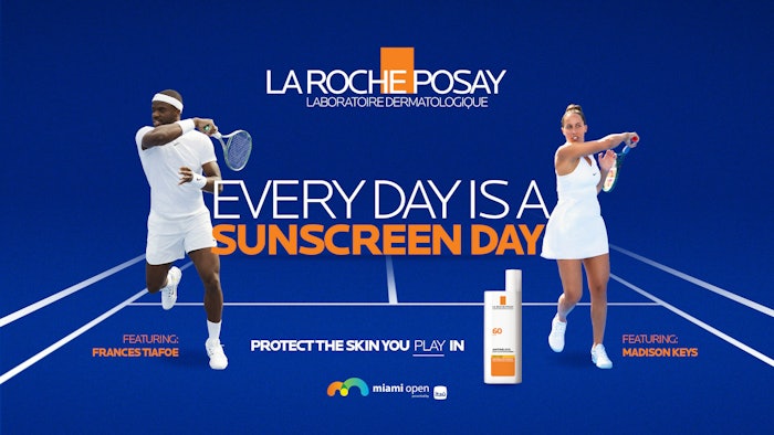 La Roche-Posay will have a Sun Safety Booth located on the Tennis Oasis in the Palm Court area in front of Court 6, with two additional sampling kiosks at key entry points, while also providing sunscreen to players and staff on the grounds.