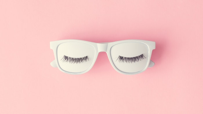 Sunglasses with lashes on them