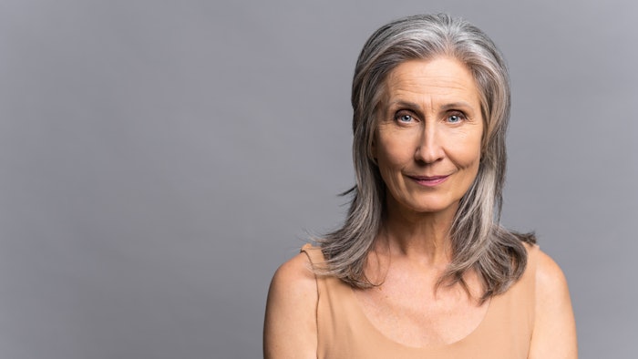 old woman posing