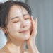 Woman with glass skin in the spa