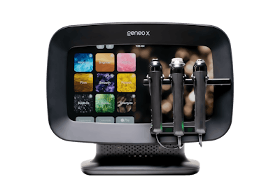 The RF Pro technology is a noninvasive anti-aging step within the Glo2Facial that targets the dermis layer of the skin to boost collagen production and restore elastin for wrinkle reduction.