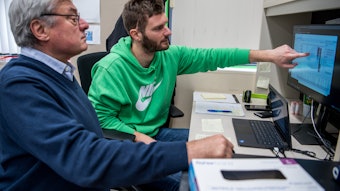 Professor John Sedivy works with Alberto Caligiana in the Sedivy Lab in the Center on the Biology of Aging.