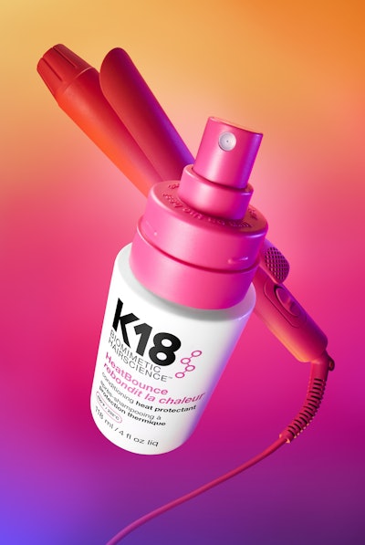 K18's HeatBounce, launched in July 2025, is a weightless conditioning heat protectant featuring the brand's ResiliCore heat-shielding technology, which is inspired by resilient proteins found in nature.