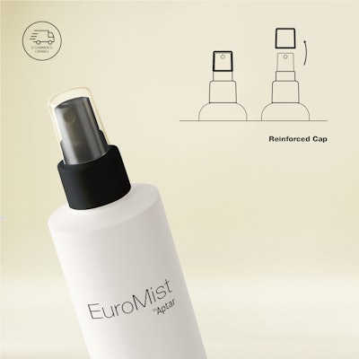 Manufactured in Cary, Illinois, the EuroMist spray pump is constructed for chemical resistance, avoiding common issues like swelling and leakage, and offers customizable components like inserts, finishes, dosage options and caps.