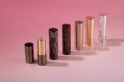 'As we look toward 2026, beauty brands are increasingly investing in custom tooling and exclusive primary packaging designs to create a more distinctive on-shelf presence and deeper sensory connection with consumers,' says Sue Nichols, ICONS Group CEO. Pictured are ICONS America custom in-mold pattern aluminum sticks.