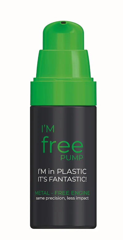 Italian packaging specialist Lumson has launched FREE, a metal-free dispensing system engineered to match the mechanical performance of traditional metal-spring pumps.