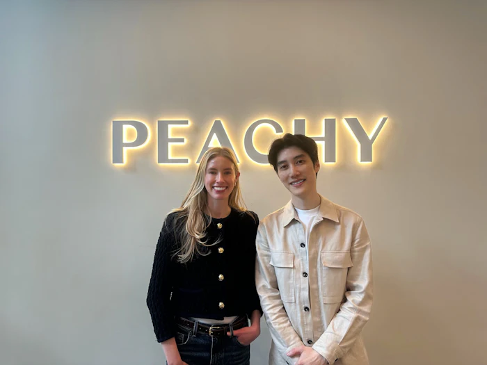 Peachy Co-founders Dr. Carolyn Treasure and Eric Zhang