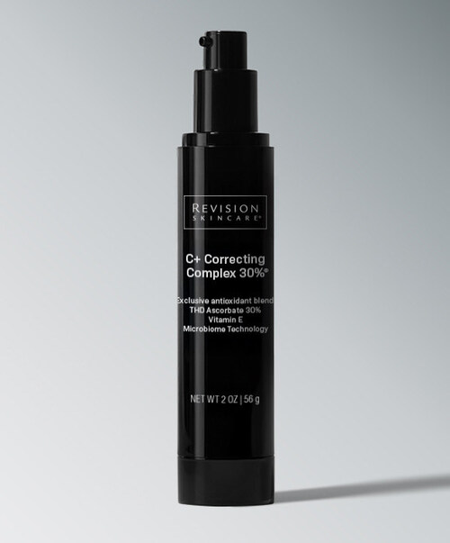Revision Skincare C+ Correcting Complex is formulated with THD ascorbate and is clinically studied to support brighter‑looking skin.