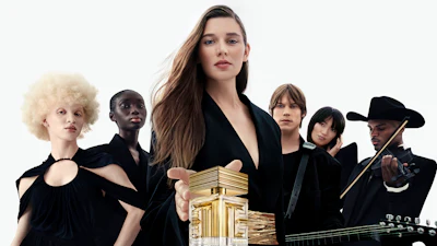 Destin de Balmain is positioned as a bold, floral fruity eau de parfum built around notes of strawberry, peony and sandalwood; the fragrance is housed in a refillable glass bottle that merges decorative codes with long-term usability.
