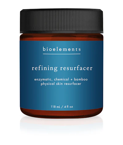 Bioelements Refining Resurfacer 4 fl oz jar with teal label and black cap