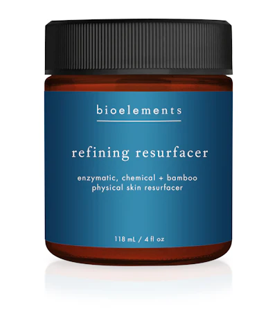 Bioelements Refining Resurfacer 4 fl oz jar with teal label and black cap