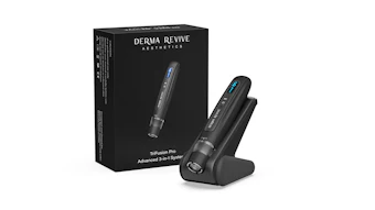 Derma Revive TruFusion Pro advanced 3-in-1 microneedling system with black device and charging dock